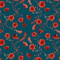 My watercolor textile pattern.  project by _katarina3 - 12.28.2020