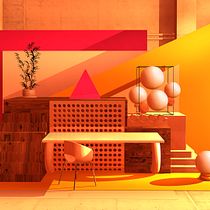 My project in Abstract Compositions with Cinema 4D course - Natalia Marcinkiewicz. 3D, Modelagem 3D, 3D Design, e Pintura digital projeto de Natalia Marcinkiewicz - 28.12.2020