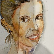 Mi Proyecto del curso: Cuaderno de retratos en acuarela 1.  project by Esther Pita - 12.28.2020