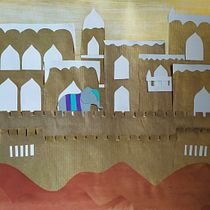 The golden city of Jaisalmer . Paper Craft project by chiara checchini - 12.28.2020