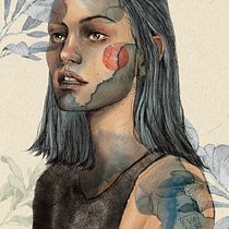 My project in Illustrated Portraits with Procreate course.  projeto de Jevgenia Aus - 28.12.2020