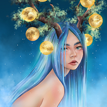 My project in Digital Fantasy Portraits with Bearbrickjia. Traditional illustration, Drawing, Digital Illustration, Portrait Drawing, Digital Drawing, and Digital Painting project by Ursa - 12.28.2020