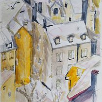 My project in Architectural Sketching with Watercolor and Ink course. Ilustração arquitetônica, e Pintura em aquarela projeto de Tommy S - 29.12.2020