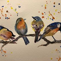 My project in Artistic Watercolor Techniques for Illustrating Birds course. Watercolor Painting project by Janet Fairbanks - 12.29.2020