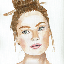 My project in Watercolor Portrait from a Photo course. Watercolor Painting project by melboy57 - 12.29.2020