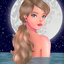 My project in Female Character Portraits in Procreate course.  project by monica0085 - 12.29.2020