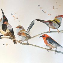 My project in Artistic Watercolor Techniques for Illustrating Birds course. Traditional illustration project by redgumview - 12.29.2020