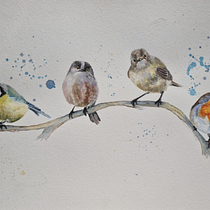 My project in Artistic Watercolor Techniques for Illustrating Birds course. Watercolor Painting project by Tara - 01.27.2021