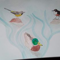 My project in Artistic Watercolor Techniques for Illustrating Birds course. Watercolor Painting project by Karen Allison - 12.29.2020