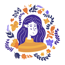Meu projeto do curso: Retrato ilustrado com elementos botânicos. Un progetto di Illustrazione botanica di hildamagno - 29.12.2020