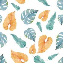 Mi Proyecto del curso: Acuarela botánica para estampados. Traditional illustration, Pattern Design, and Watercolor Painting project by Claudia Valencia - 12.29.2020