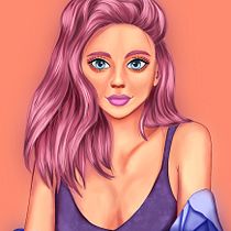 My project in Female Character Portraits in Procreate course. Projekt z dziedziny  użytkownika Anastasia Trofimova - 30.12.2020