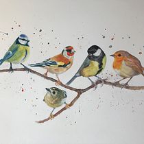My project in Artistic Watercolor Techniques for Illustrating Birds course. Pintura em aquarela projeto de Nigel Hackett - 30.12.2020
