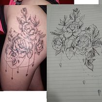 Mi Proyecto del curso: Tatuaje botánico con puntillismo. Desenho a lápis projeto de Denis Acosta - 30.12.2020