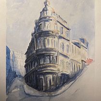 My project in Architectural Sketching with Watercolor and Ink course. Ilustração arquitetônica projeto de Veronika Carmichael - 30.12.2020