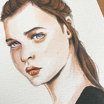 My project in Watercolor Portrait from a Photo course.  project by Ellie Tomani - 12.31.2020