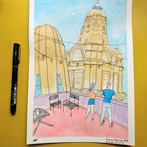 Meu projeto do curso: Desenho arquitetônico com aquarela e tinta. Ilustração arquitetônica projeto de Felipe Boff - 31.12.2020