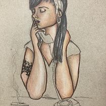Mi Proyecto del curso: Ilustración con pastel y lápices de colores. Un progetto di Disegno realistico e Disegno di ritratti di silver_s - 01.01.2021