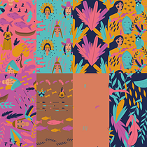 Mi Proyecto del curso: Diseño de patrones ilustrados. Traditional illustration, Digital Illustration, Children's Illustration, and Pattern Design project by María José Pardo - 12.31.2020