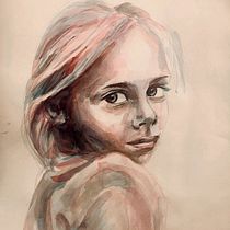 My project in Artistic Portrait with Watercolors course. Watercolor Painting project by Guido Scheffers - 04.09.2021