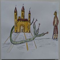 Mi Proyecto del curso: Relatos ilustrados: de la idea al papel Los tres castillos de Calvino. Children's Illustration project by Gloria Candioti - 01.01.2021