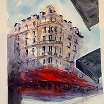 My project in Architectural Sketching with Watercolor and Ink course. Ilustração arquitetônica projeto de Haike Tremblay - 01.01.2021