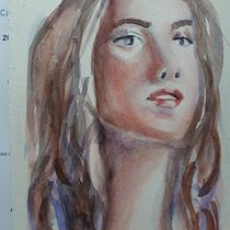 My project in Artistic Portrait with Watercolors course. Watercolor Painting project by Giuliana Sicolo - 01.02.2021