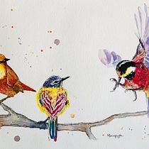 My final project for illustrating birds in watercolour. Watercolor Painting project by Mariapaola Sorrentino - 01.02.2021