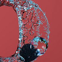 BUBBLE FLOW: Lettering 3D animado con X-Particles. Un projet de 3D, Animation 3D, Art conceptuel, Direction artistique, Conception 3D, Lettering, Lettering 3D, Lettering numérique, Animation , et Modélisation 3D de Erich Gordon - 02.01.2021
