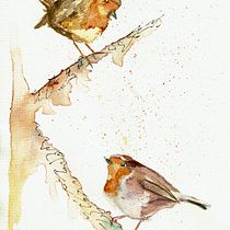 My project in Artistic Watercolor Techniques for Illustrating Birds course. Watercolor Painting project by akool5530 - 01.02.2021