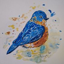 Meu projeto do curso: Técnicas expressivas de aquarela para ilustração de pássaros. Traditional illustration project by Lígia Lunguinho - 01.21.2021