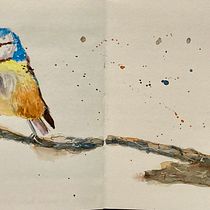 My project in Artistic Watercolor Techniques for Illustrating Birds course. Watercolor Painting project by Catherine Pawlow - 01.02.2021