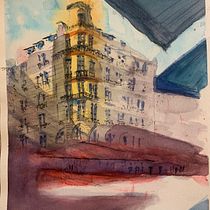 My project in Architectural Sketching with Watercolor and Ink course. Pintura em aquarela projeto de willowrhee - 10.01.2021