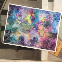 Galaxia - Mi Proyecto del curso: Técnicas modernas de acuarela. Un progetto di 3D e Pittura ad acquerello di ISABEL FREDES - 03.01.2021