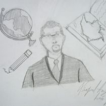 Mi Proyecto del curso: Retrato en caricatura con grafito. Desenho projeto de trotamundosgloria - 03.01.2021