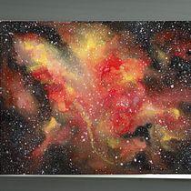 my galaxy - final project in modern watercolor techniques. Un progetto di Pittura ad acquerello di Marta Fevereiro - 03.01.2021