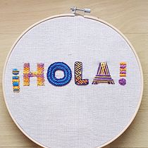 Mi Proyecto del curso: Letras bordadas: el hilo como herramienta gráfica. Un projet de Broderie de Vhanessa Murillo - 03.01.2021