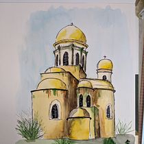 My project in Architectural Sketching with Watercolor and Ink course. Pintura em aquarela projeto de ludmila_krizova - 03.01.2021