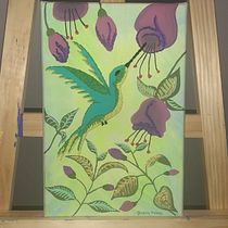 Mi Proyecto del curso: Composición floral con acrílico y bordado. Pintura Acrílica projeto de Jessica Tebes - 03.01.2021
