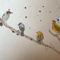 Mi Proyecto del curso: Acuarela artística para ilustración de aves. Watercolor Painting project by Elizabeth Posada - 01.04.2021