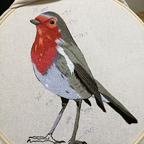 Mi Proyecto del curso: Pintar con hilo: al fin salió a volar. Embroider project by Eugenia Hurtado Ramírez - 01.04.2021