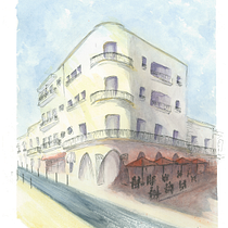 Hotel Conde de Peñalba - Dominican Republic. Pintura em aquarela projeto de Rodrigo Morales - 24.12.2020
