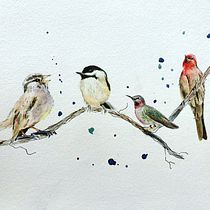 My project in Artistic Watercolor Techniques for Illustrating Birds course. Watercolor Painting project by Haike Tremblay - 01.04.2021
