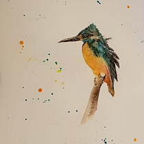 My project in Artistic Watercolor Techniques for Illustrating Birds course. Watercolor Painting project by Debi Garrett - 01.04.2021