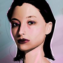 Retrato Digital. Alexandra Agoston. Digital Drawing, and Digital Painting project by leopirone - 01.10.2021