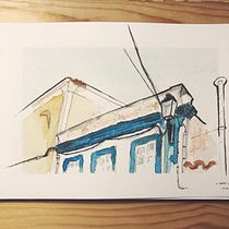 Mi Proyecto del curso: Dibujo arquitectónico con acuarela y tinta. Desenho projeto de ivelofeijoo - 04.01.2021