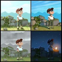 My project in Lighting Principles for Digital Painting course. Digital Painting project by Akbar Ibraimov - 01.05.2021