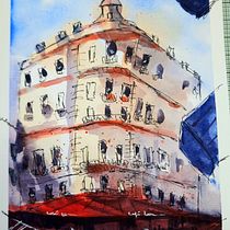 Mi Proyecto del curso: Dibujo arquitectónico con acuarela y tinta. Desenho projeto de Iasmina Giuchici Olasz - 05.01.2021