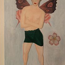 Woodland Beauty, modelled after Troye Sivan-critiques appreciated. Acr, and lic Painting project by Jamie L - 01.05.2021