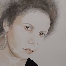 Mi Proyecto del curso: Retrato en acuarela a partir de una fotografía. Portrait Drawing project by Sandralves Alves - 01.05.2021